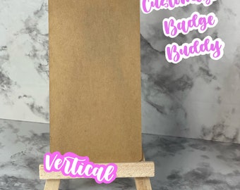 Amigo de crachá vertical, amigo de crachá personalizado, crachá de título