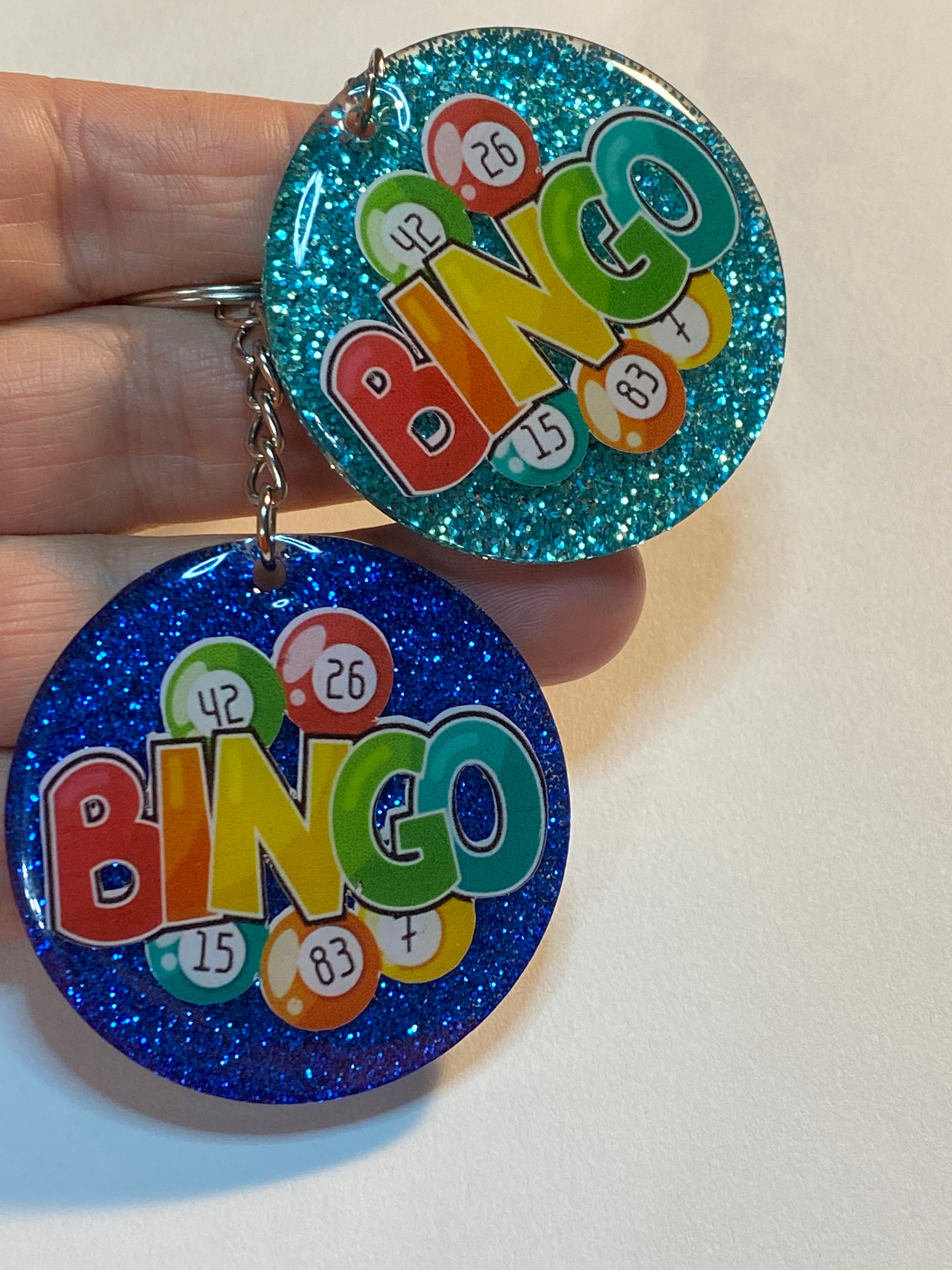 Bingo Keychains Bingo Lovers Bingo Player Gift Bingo Good Luck Etsy