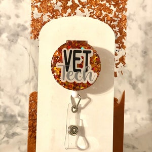 Ready to Ship **** Vet Tech Badge Reel, Vet tech ID Badges, Veterinarian Technician