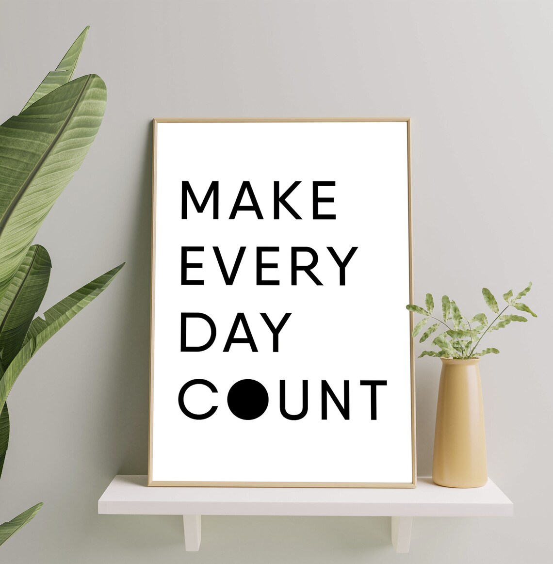 Make every day count life motivation quote color typography etsy