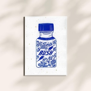 地元の手作りリサイクル植物由来紙にリノカットプリント