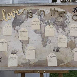 Tableau de mariage a tema (viaggio, mare, ...)