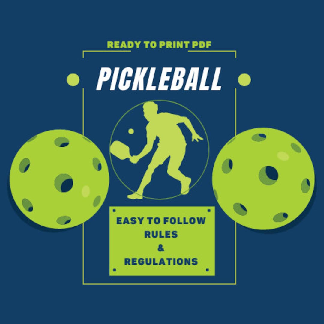 Pickleball Digital Download PDF Rules and Regulations Learn Etsy