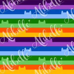 Rainbow Cat Stripes Party Dress