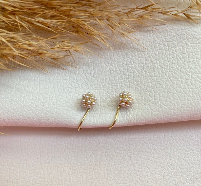 Ohrclips klein gold, Ohrringe für ohne Ohrringe-Loch, elegant und handgefertigt, simple fashion 53 Bild 2