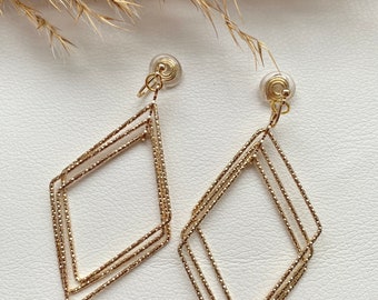 Ohrclips goldfarbig ,Ohrringe für ohne Ohrringe-Loch, elegant undgefertigt, simple fashion #115