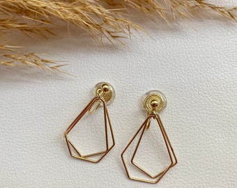 Ohrclips gold, Ohrringe für ohne Ohrringe-Loch, elegant undgefertigt, schlicht fashion #52