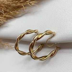 Ohrclips Luxus Ring gold, für schmale bis normale Ohrläppchen,Ohrringe für ohne Ohrringe-Loch, elegant und handgefertigt, handgefertigt 41 Bild 3