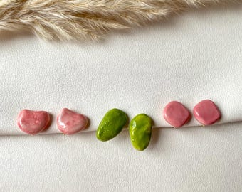 Handmade Clay Clip On Earrings: Colorful Piercing-Free Fashion