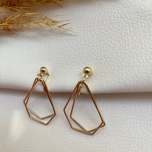 Ohrclips gold, Ohrringe für ohne Ohrringe-Loch, elegant undgefertigt, schlicht fashion 52 Bild 2