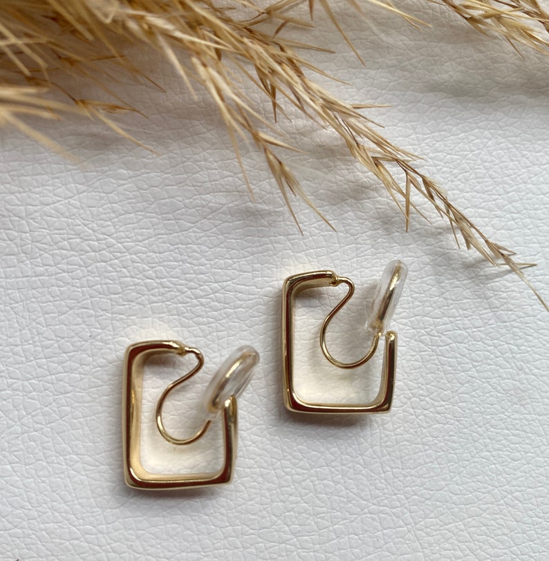 Ohrclips oder Ohrringe, gold, elegant und gefertigt, schlicht fashion 43 Bild 2
