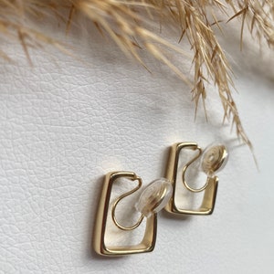 Ohrclips oder Ohrringe, gold, elegant und gefertigt, schlicht fashion 43 image 5