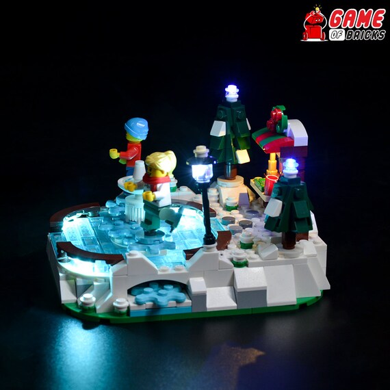 LED Light Kit for Ice Skating Rink Compatible With LEGO 40416 Set
