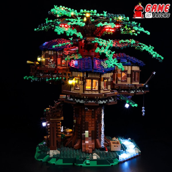 Kit d'éclairage LED pour cabane dans les arbres - Compatible avec LEGO® 21318