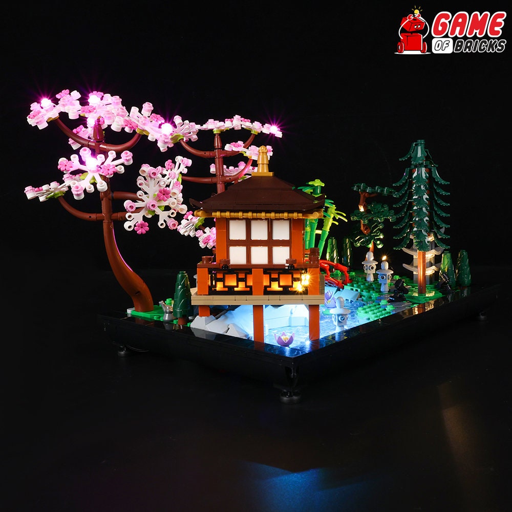 Kit d'éclairage LED pour un jardin paisible Compatible avec LEGO