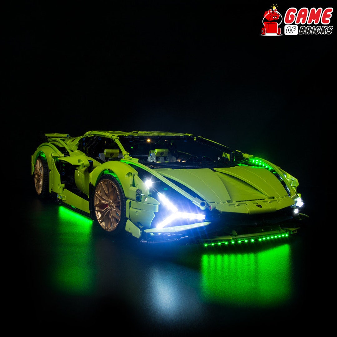 LED Light Kit for Lamborghini Sián FKP 37 Compatible With LEGO