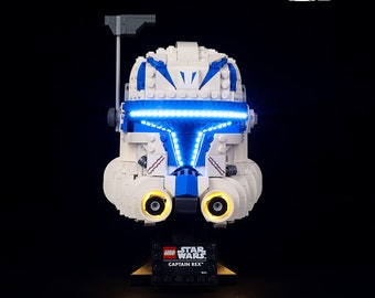 LED Light Kit for Captain Rex Helmet - Compatible with LEGO® 75349 Set