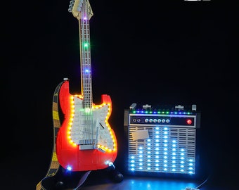 LED Light Kit for Fender Stratocaster - Compatible with LEGO® 21329 Set