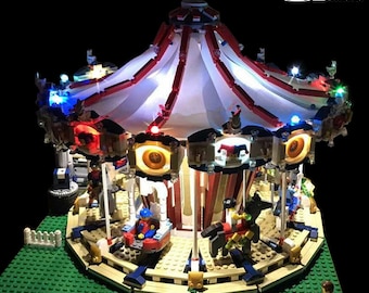 LED Light Kit for Grand Carousel - Compatible with LEGO® 10196 Set