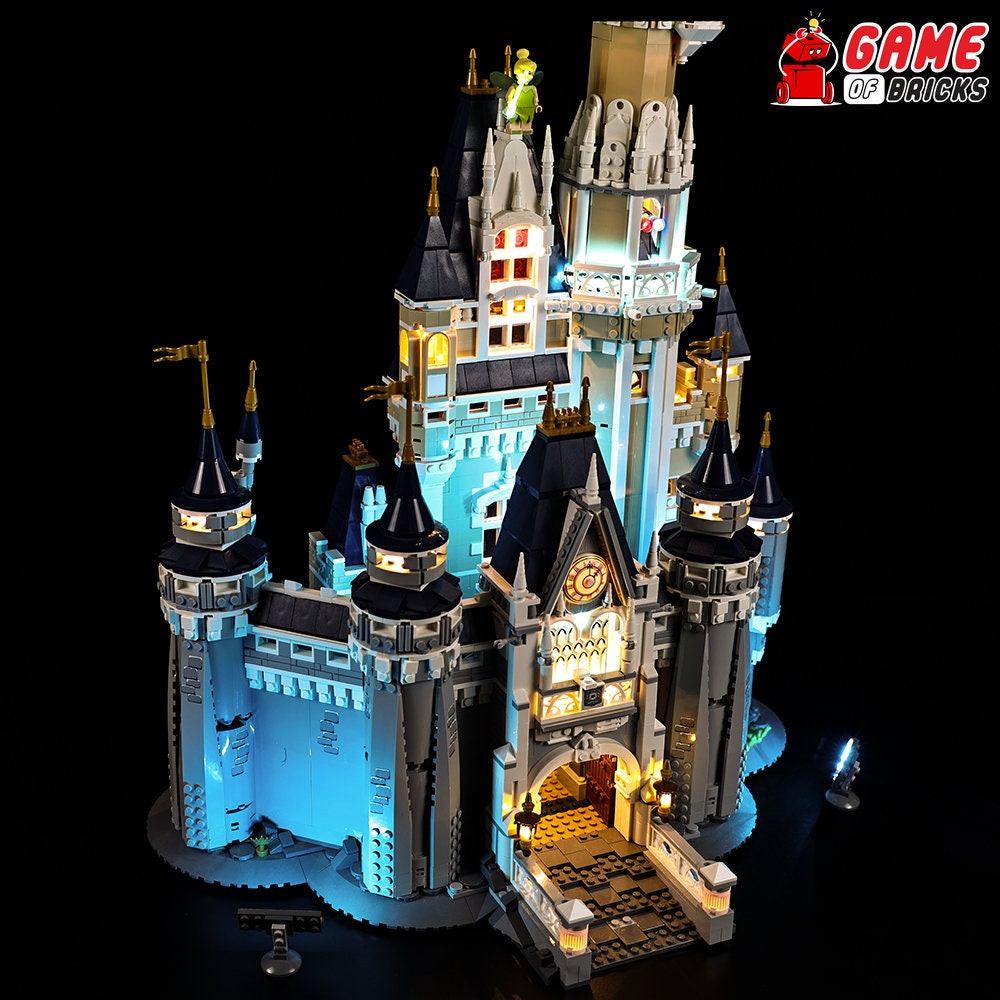 Magical Lego Disney Castle with 10,000 Bricks and LED Lights