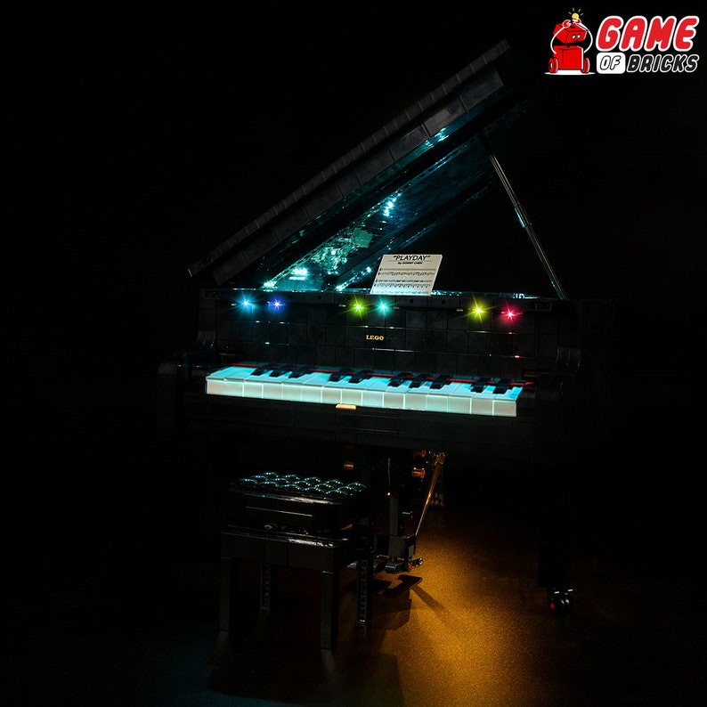 LED Light Kit for Grand Piano Compatible with LEGO® 21323 Set image 1