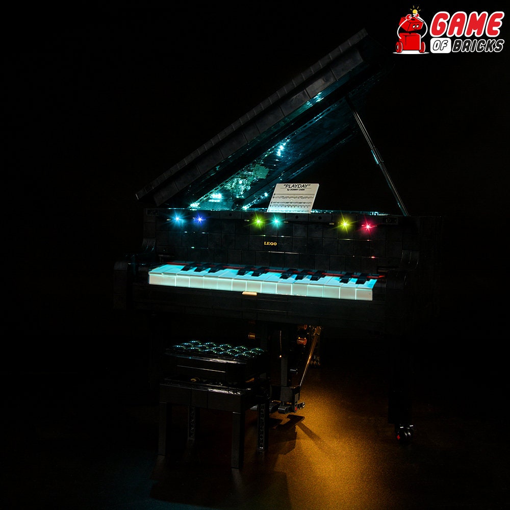 Kit luce LED per pianoforte a coda Compatibile con il set LEGO® 21323 -   Italia