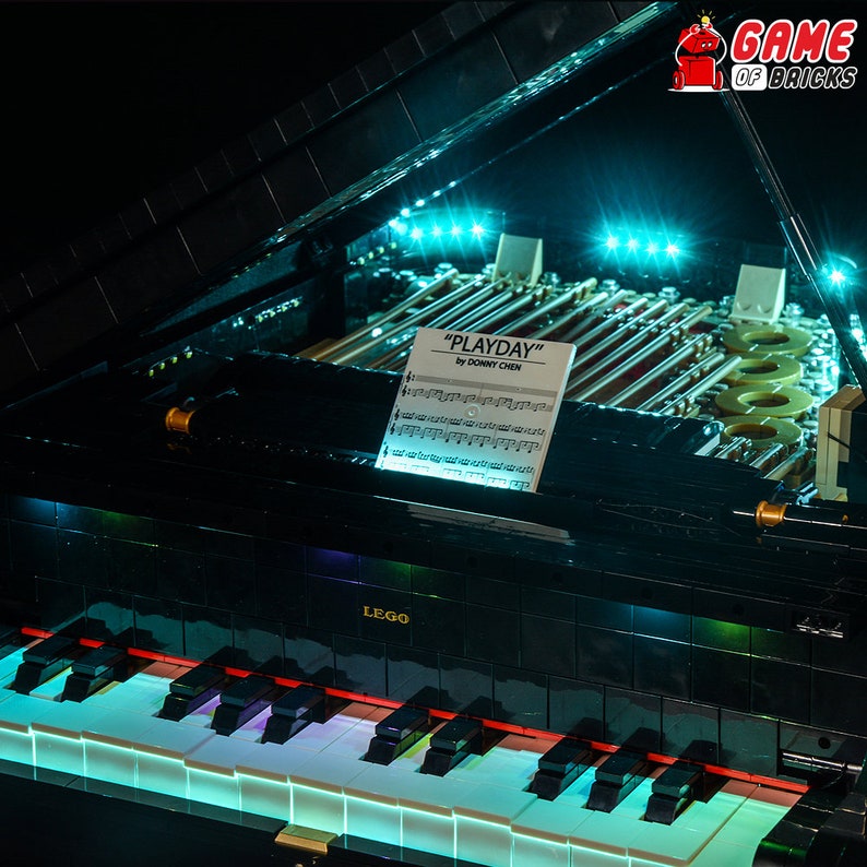 LED Light Kit for Grand Piano Compatible with LEGO® 21323 Set image 7