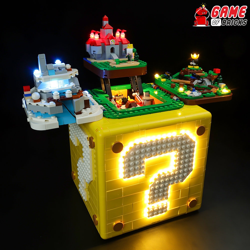 LED Light Kit for Super Mario 64 Question Mark Block Compatible