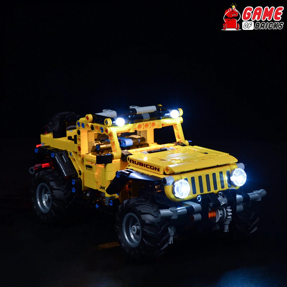 LED Light Kit for Jeep Wrangler Compatible With LEGO® 42122 Set 