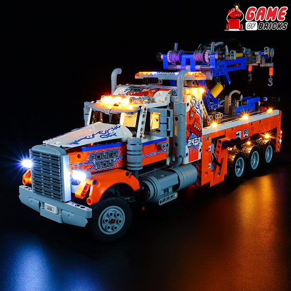 LED Light Kit for Heavy-duty Tow Truck - Compatible with LEGO® 42128 set