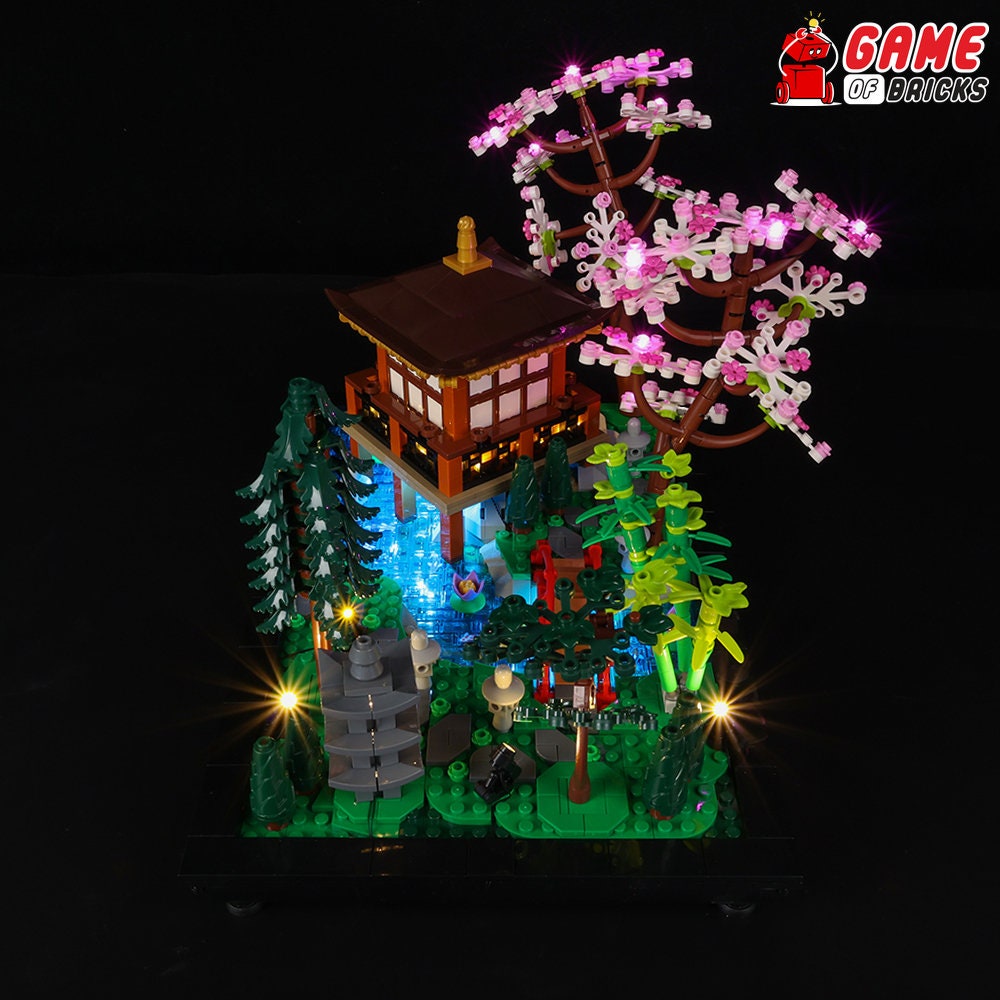 Kit d'éclairage LED pour un jardin paisible Compatible avec LEGO