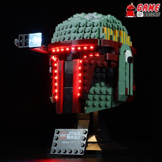 LED Light Kit for Boba Fett Helmet Compatible With LEGO 75277