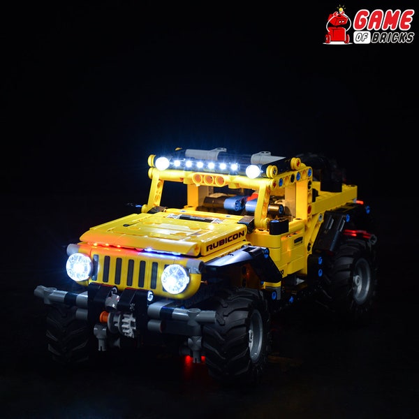 Kit d'éclairage LED pour Jeep Wrangler - Compatible avec LEGO® 42122