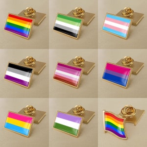 Pin Pride Rainbow LGBTQ Flag Metal Enamel - CSD Gay Lesbian Transgender Bisexual Divers LGBT Accessory Progress Jewelry