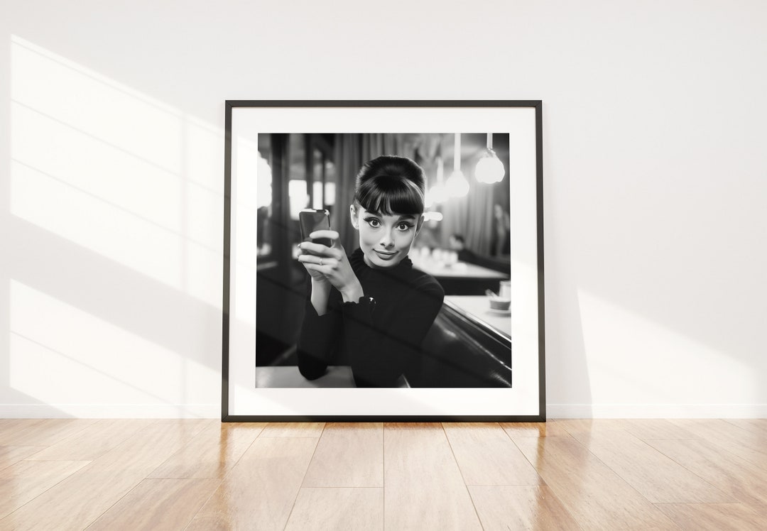 Audrey Hepburn Black & White Photograph | Digital Art Print Download