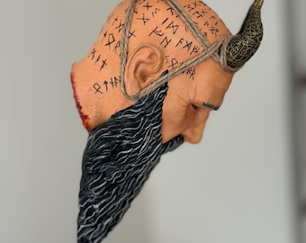 Mimir Head God of War, Crato Buste, Kratos Bust, Norse Mythology, Video Games Gifts, Handmade Art, Decoration, Gift for Game Fans