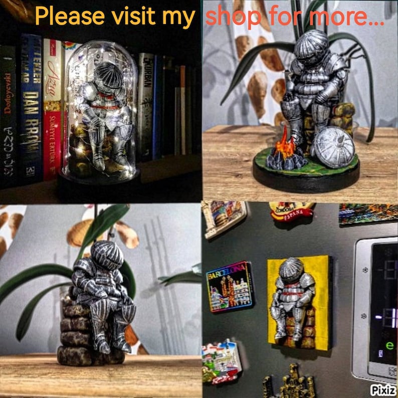 Dark Souls Figure Onion Knight Statue Video Games Gift Etsy