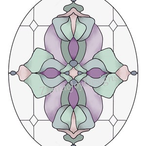 Stained Glass Pattern, Instant PDF Download, Printable Pattern ...