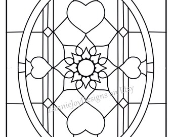 Stained Glass Pattern Instant PDF Download Printable - Etsy