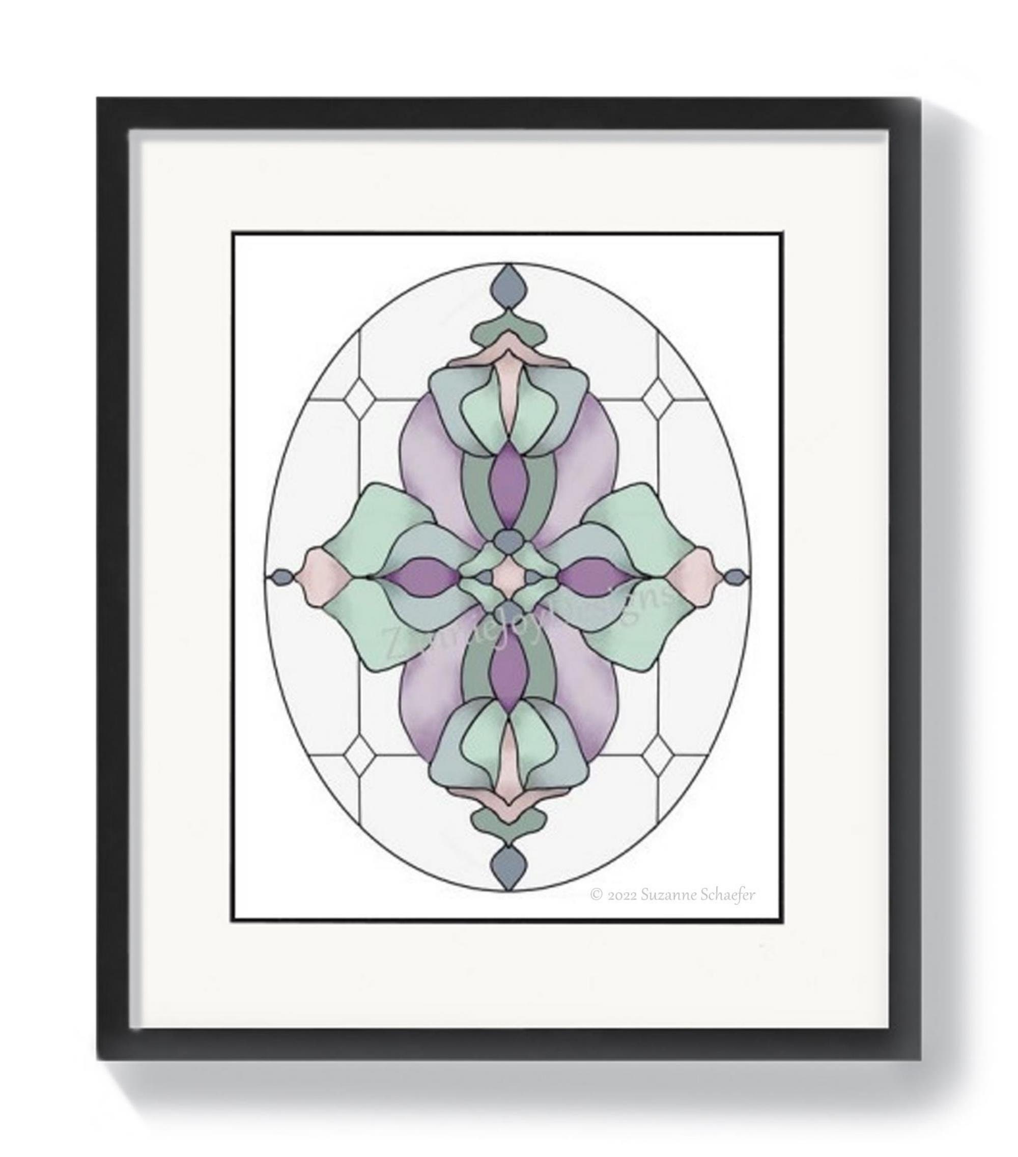 Stained Glass Pattern, Instant PDF Download, Printable Pattern ...
