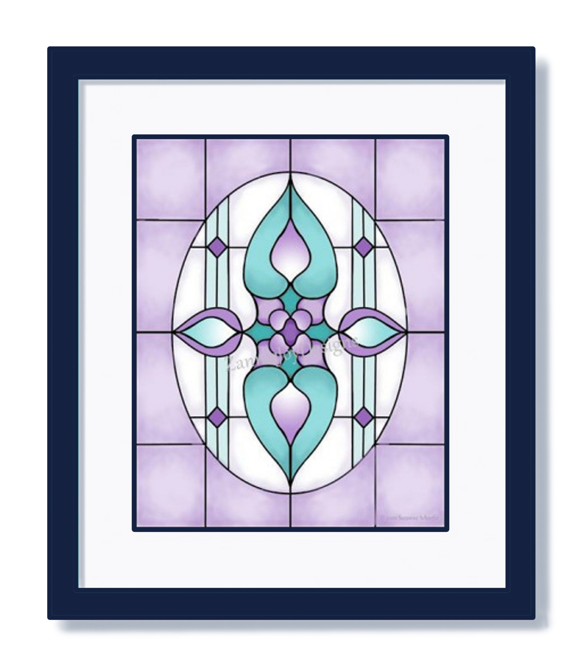 Stained Glass Print, Instant Download, Printable Art, Abstract ...