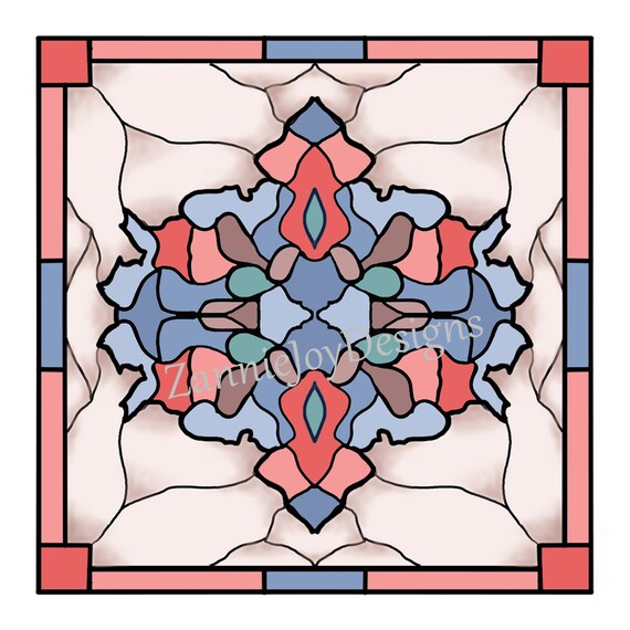 Stained Glass Pattern Instant Download Printable Pattern - Etsy