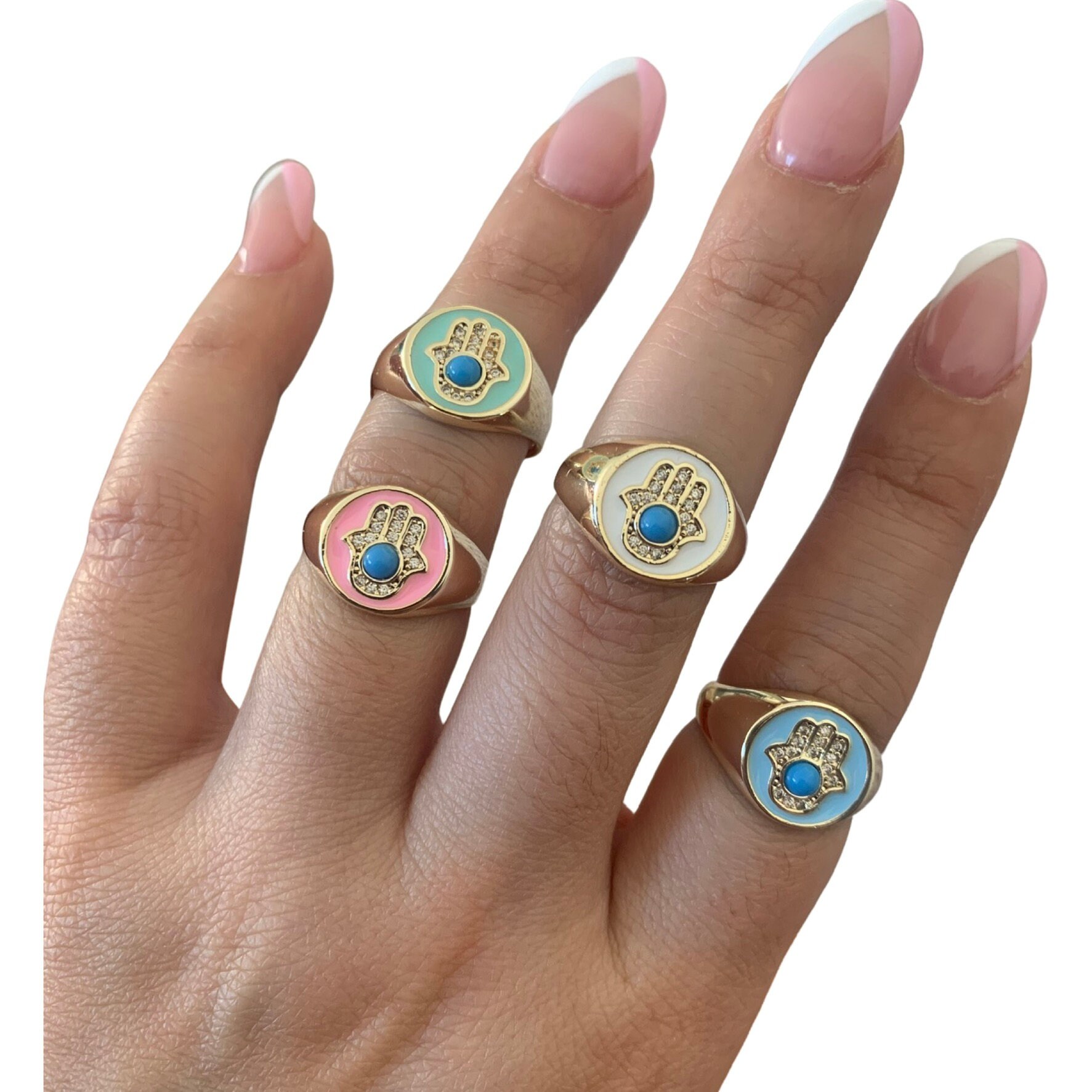Pastel Enamel Ring Boho Ring Pastel Jewellery Gift for Her Ring Pastel
