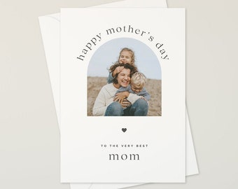 Mother's Day Custom Photo Card | Customizable Picture Card for Mom | Gift for Mom from Daughter | 1st Mother's Day Card | Happy Mother's Day