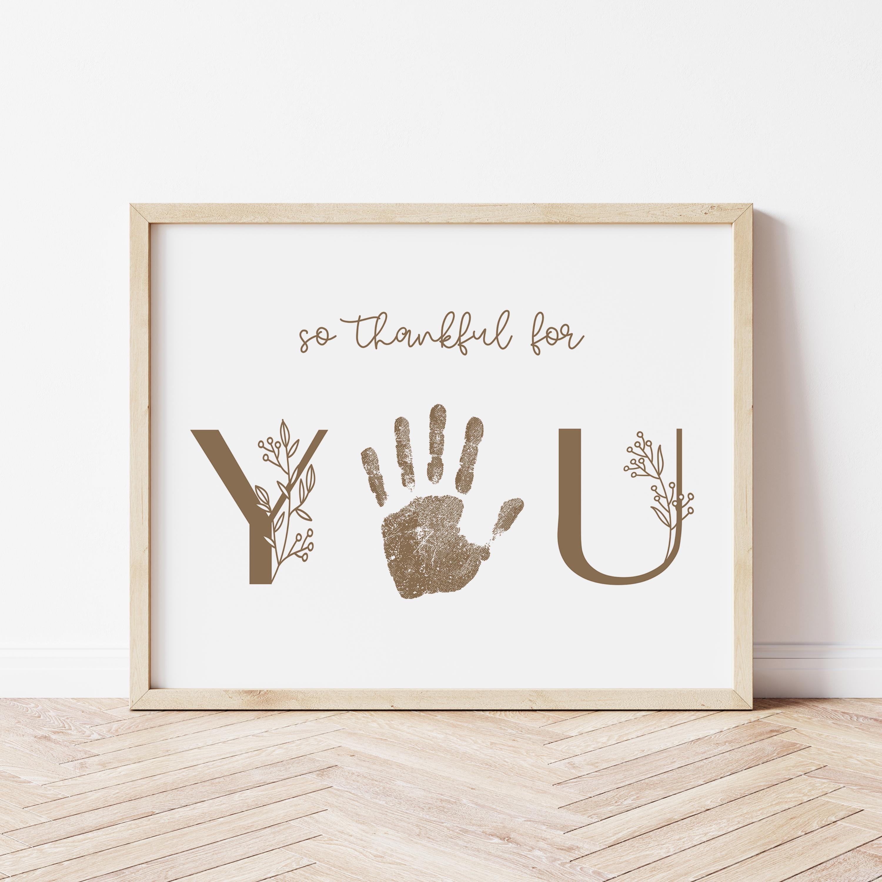 40 Thanksgiving Crafts: Fun and Festive Projects for Kids 6 Fall Thankful Handprint Art Printable Thanksgiving Handprint Craft…