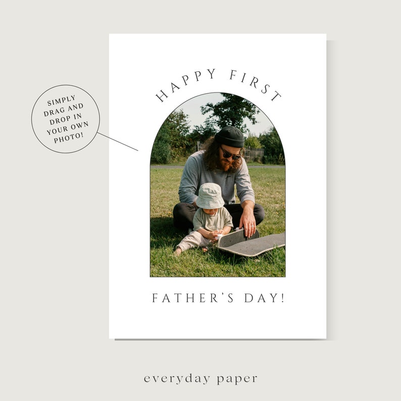 Dad Arch First Father's Day Card | Arch Picture Custom Photo Card | 1st Fathers ...