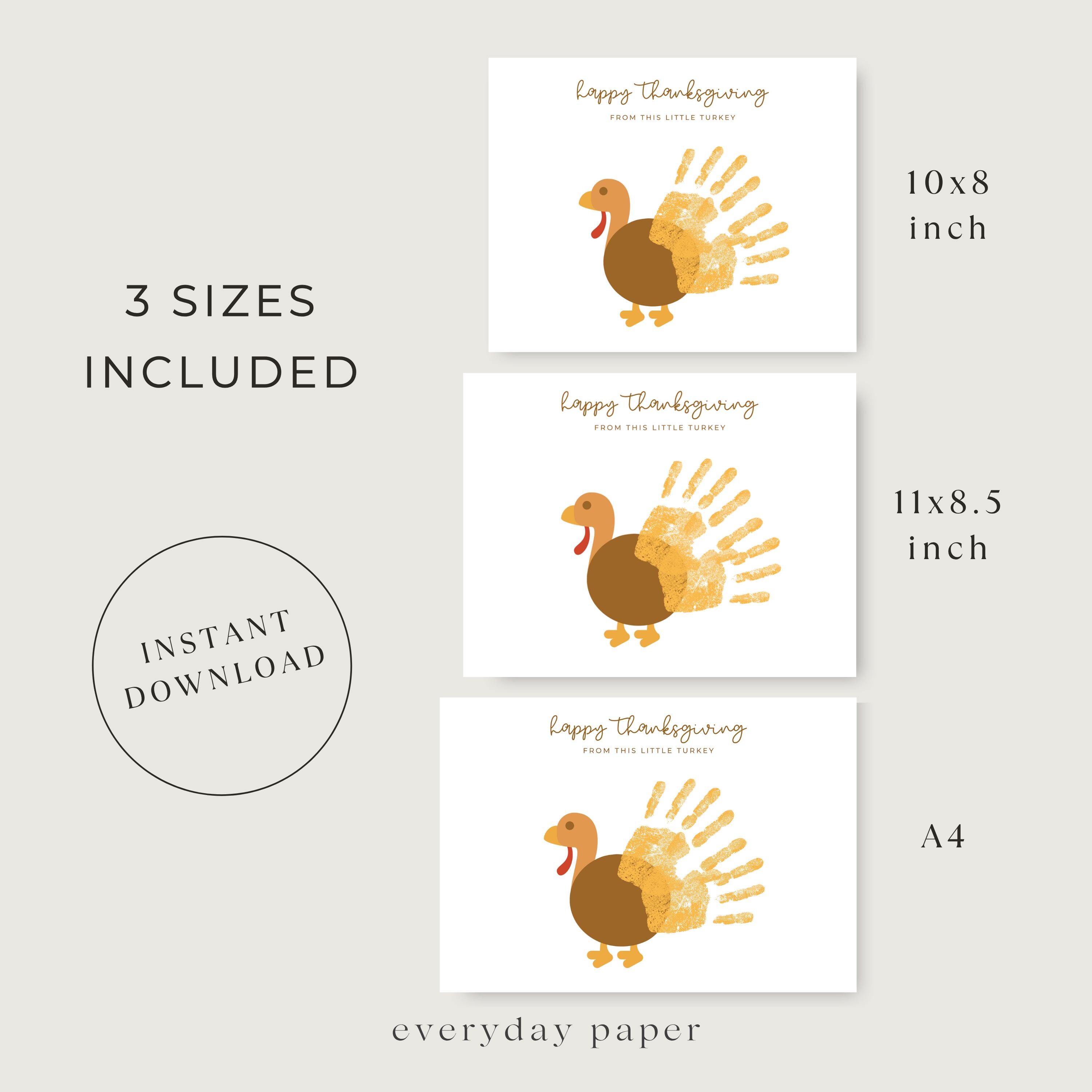 Turkey Handprint Craft, Happy Thanksgiving Turkey Art Printable ...