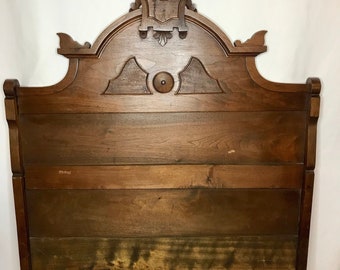 Treasured Victorian Dark Wooden Twin Bed Frame