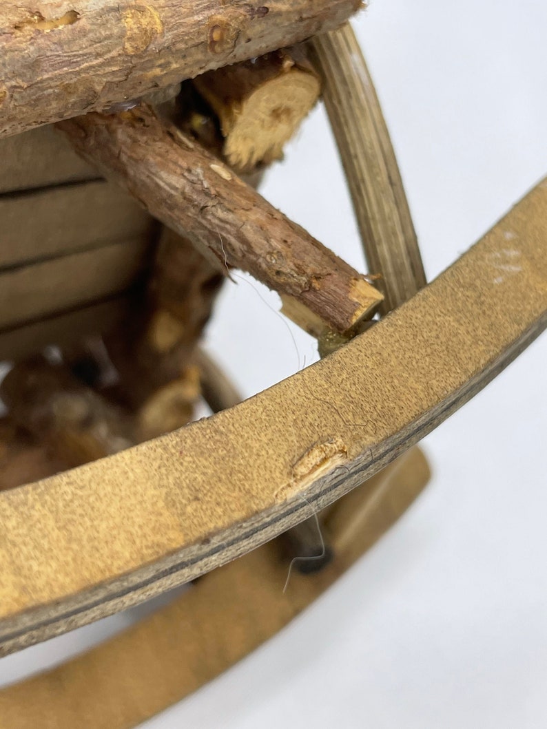 Vintage Wooden Mini Rocking Chair Christmas Decor Etsy