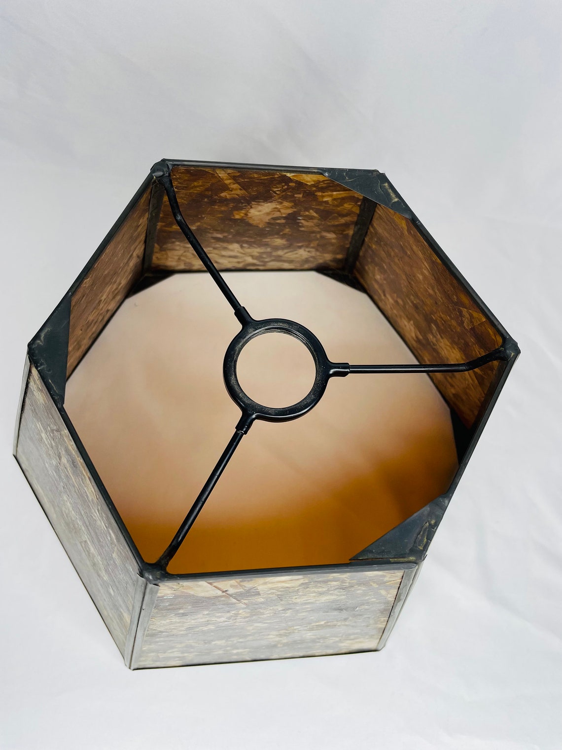 Mica 12 Amber Bronze Down Bridge Lamp Shade Etsy